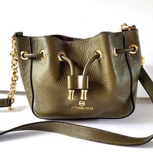 Michael Kors Textured Green Leather Accessory